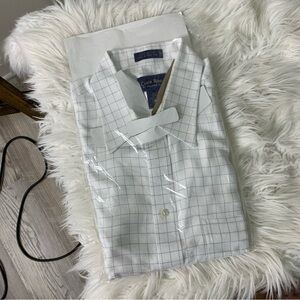 Charter Club Classic White and Blue Checkered Men's Shirt